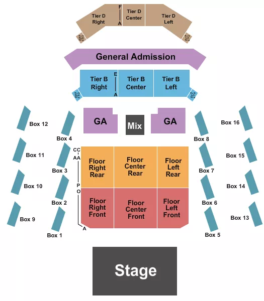 seating chart for The Anthem - D.C. - Endstage RSV/GA Tier - eventticketscenter.com